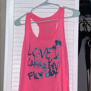 Hot Pink Cabbage Key Tank Top
